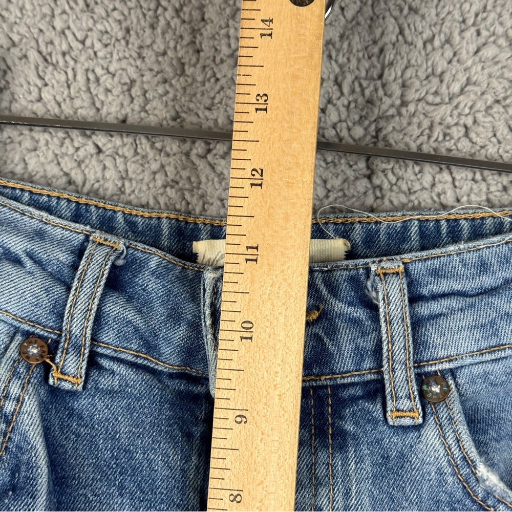 We The Free Jeans Womens 26 Med Wash High Rise Split Hem Full Length 70s Bootcut - Picture 13 of 16